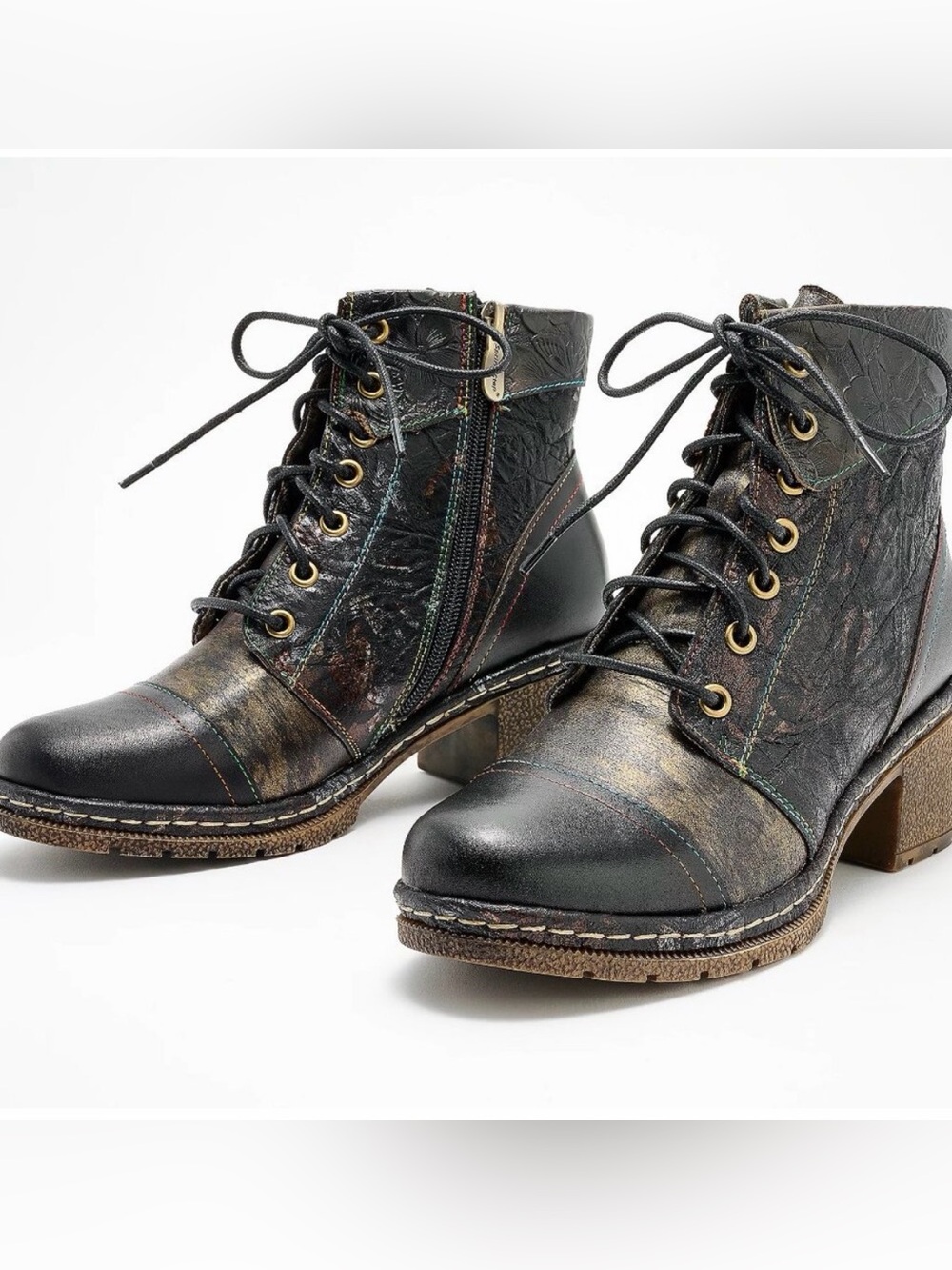 NIB L'Artiste by Spring Step Leather Lace-Up Boots | FallinLuv | Size: 38